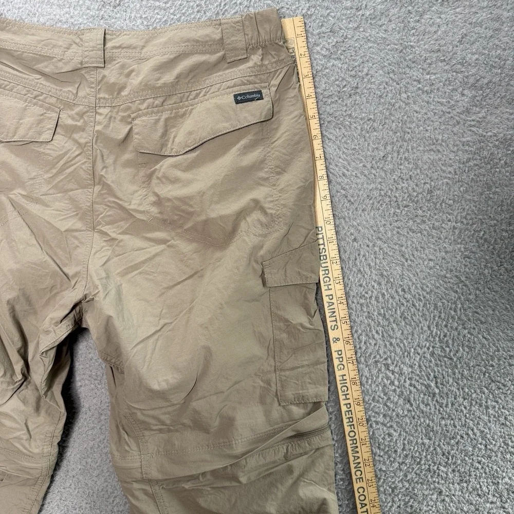Columbia Mens Silver Ridge Convertible Pants Shorts 36x30 Beige Omni-Shade Cargo